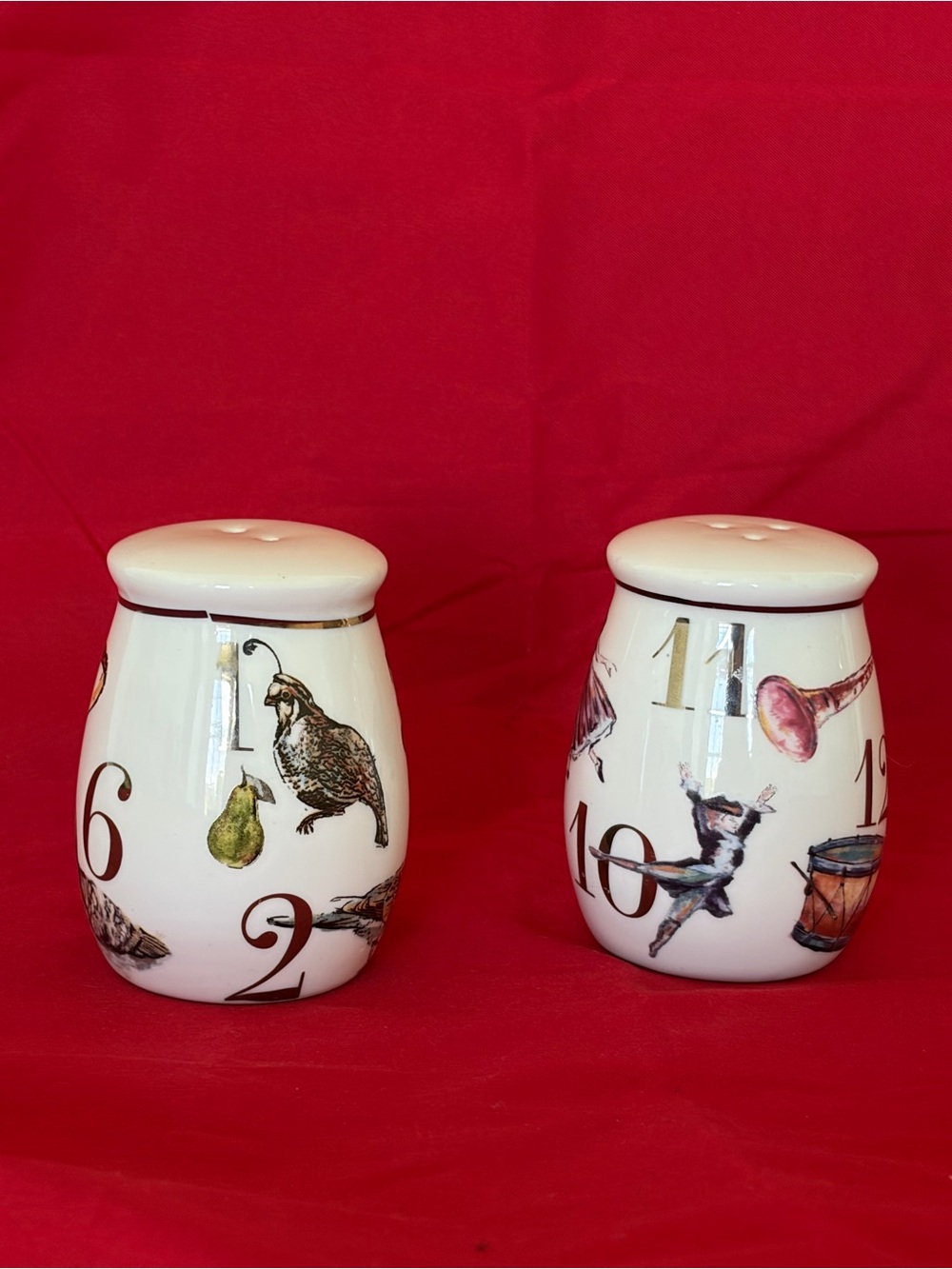 Better Homes & Gardens 12 Days of Christmas Salt & Pepper Shakers – 3”